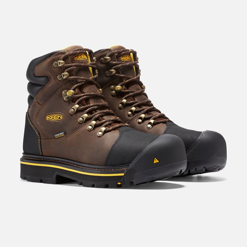 Keen Trekking Bot Erkek Kahverengi/Siyah - Milwaukee Waterproof (Steel Toe) - Türkiye RUOP04285